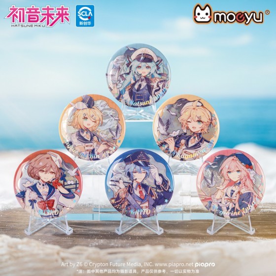 Vocaloid Songs of the Tides Series Miku Luka Len Rin Kaito Meiko Moeyu Miku Merch Blind Box Badge